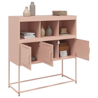 Sideboard Pink 100.5x39x107 cm Steel