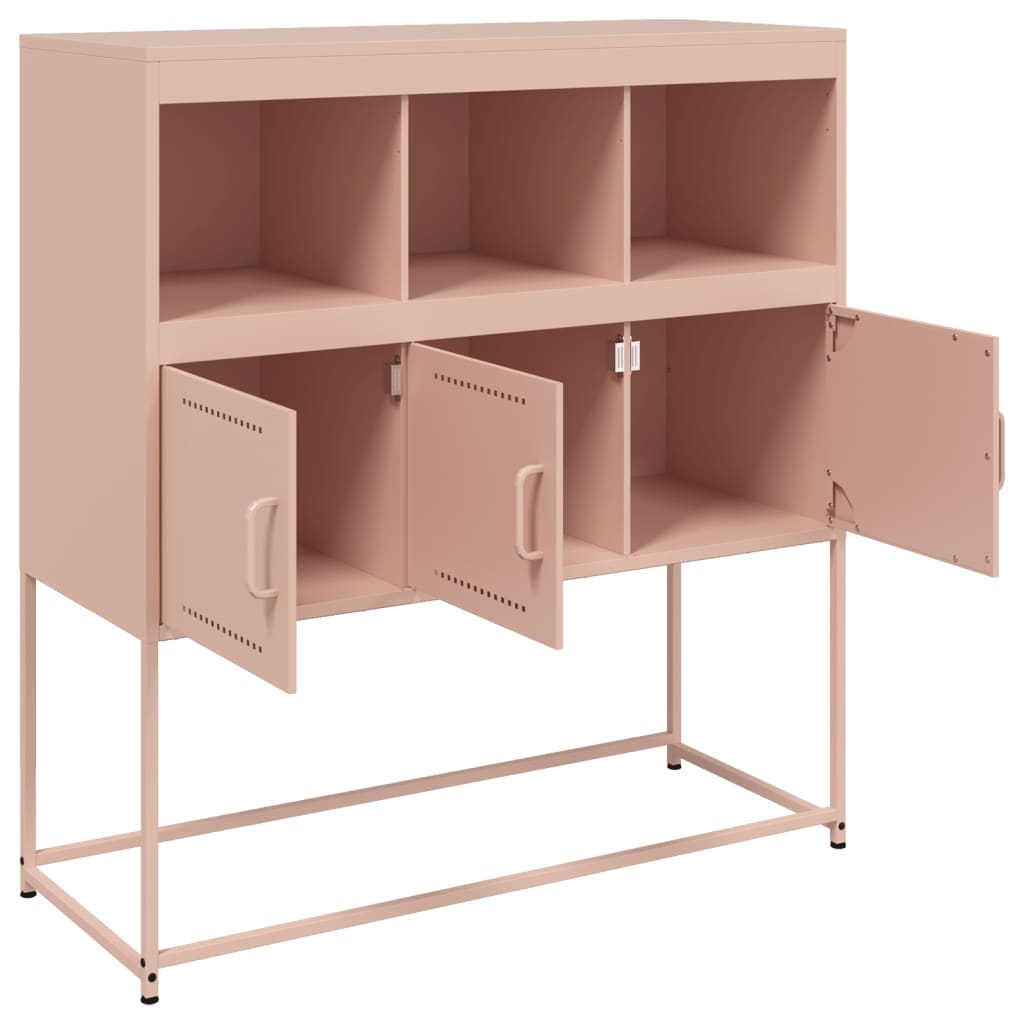 Sideboard Pink 100.5x39x107 cm Steel