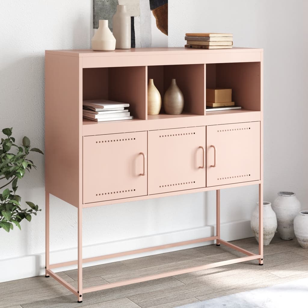 Sideboard Pink 100.5x39x107 cm Steel