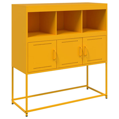 Sideboard Mustard Yellow 100.5x39x107 cm Steel