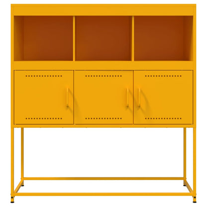 Sideboard Mustard Yellow 100.5x39x107 cm Steel