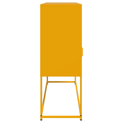 Sideboard Mustard Yellow 100.5x39x107 cm Steel