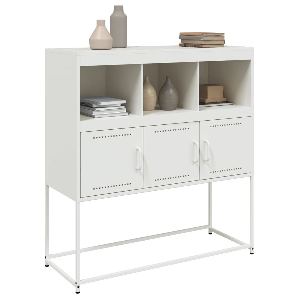 Sideboard White 100.5x39x107 cm Steel