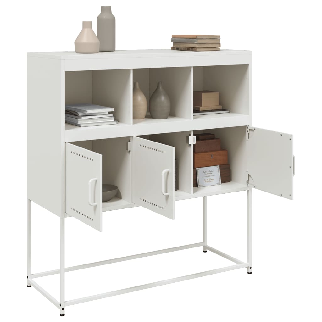 Sideboard White 100.5x39x107 cm Steel