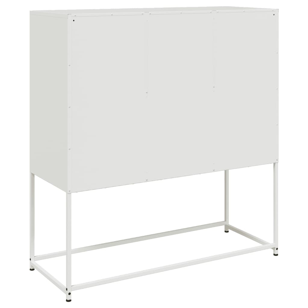 Sideboard White 100.5x39x107 cm Steel