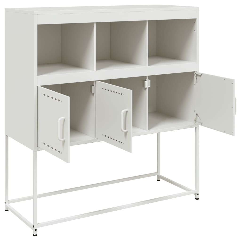 Sideboard White 100.5x39x107 cm Steel