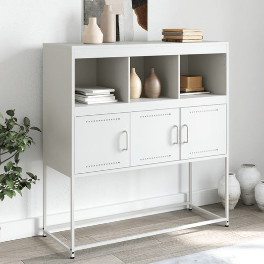 Sideboard White 100.5x39x107 cm Steel