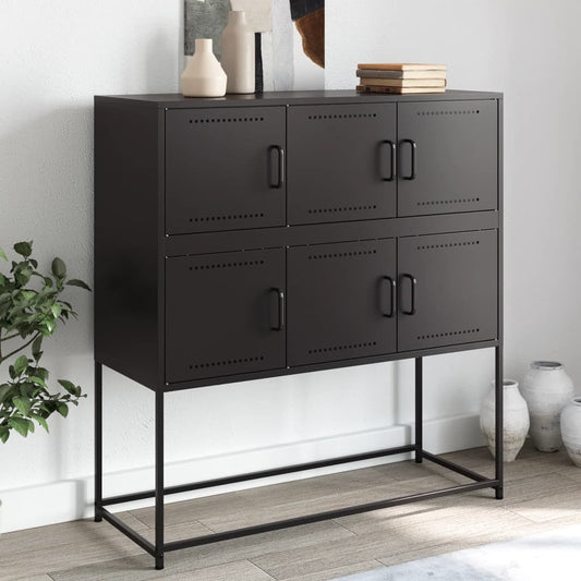 Sideboard Black 100.5x39x107 cm Steel