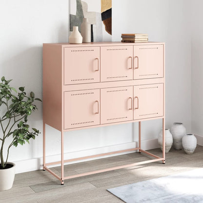 Sideboard Pink 100.5x39x107 cm Steel