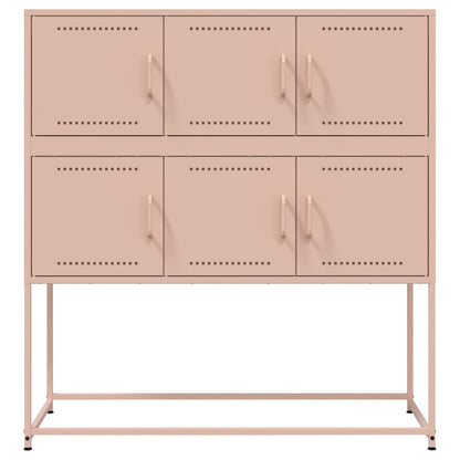 Sideboard Pink 100.5x39x107 cm Steel