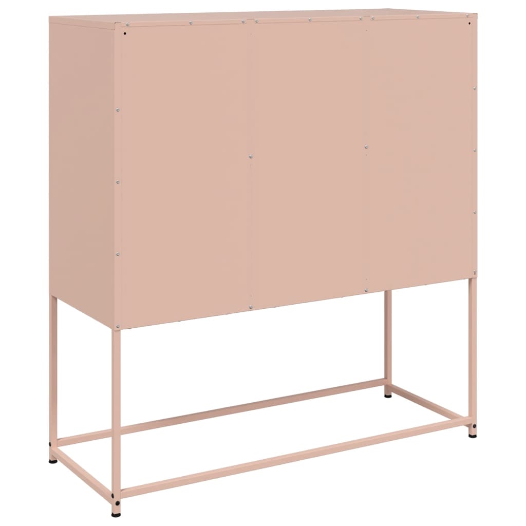 Sideboard Pink 100.5x39x107 cm Steel
