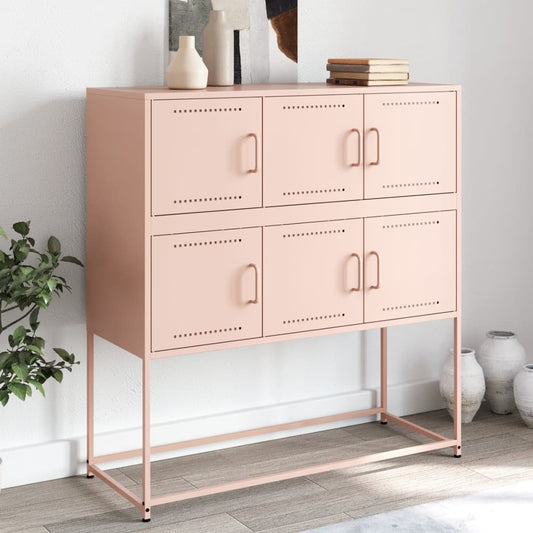 Sideboard Pink 100.5x39x107 cm Steel