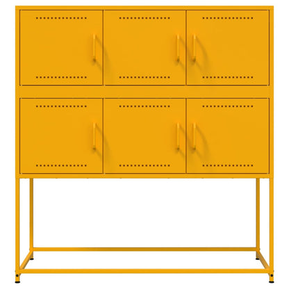 Sideboard Mustard Yellow 100.5x39x107 cm Steel