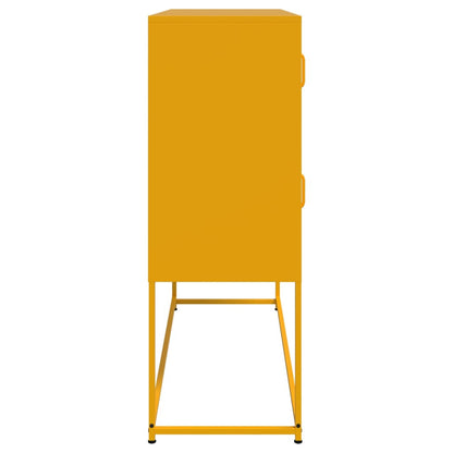 Sideboard Mustard Yellow 100.5x39x107 cm Steel