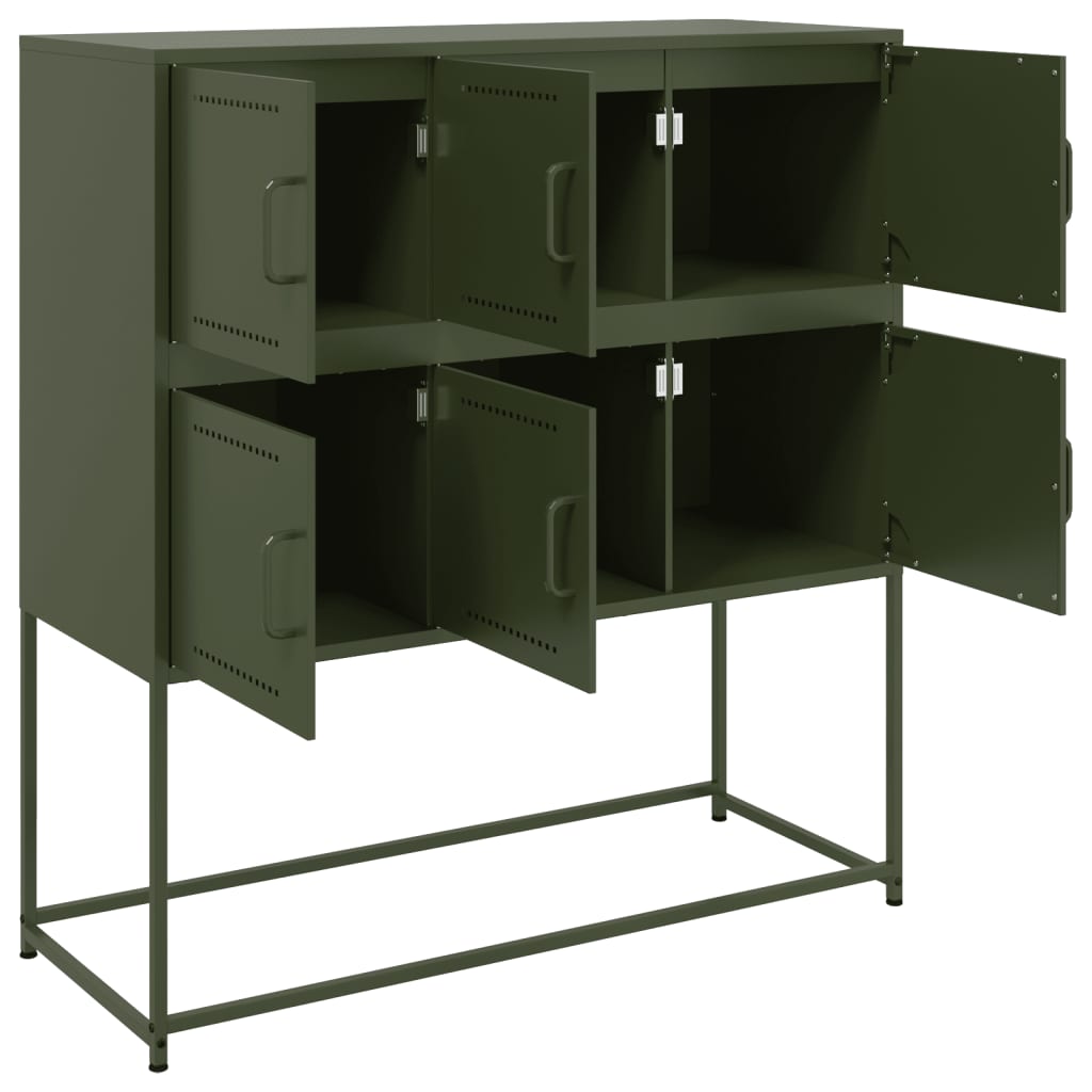 Sideboard Olive Green 100.5x39x107 cm Steel