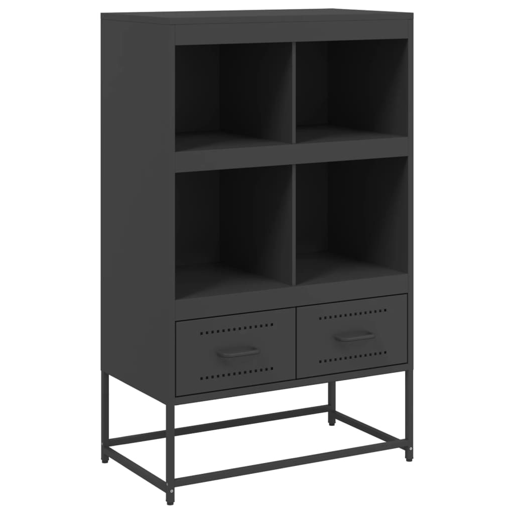 Highboard Black 68.5x39x111.5 cm Steel