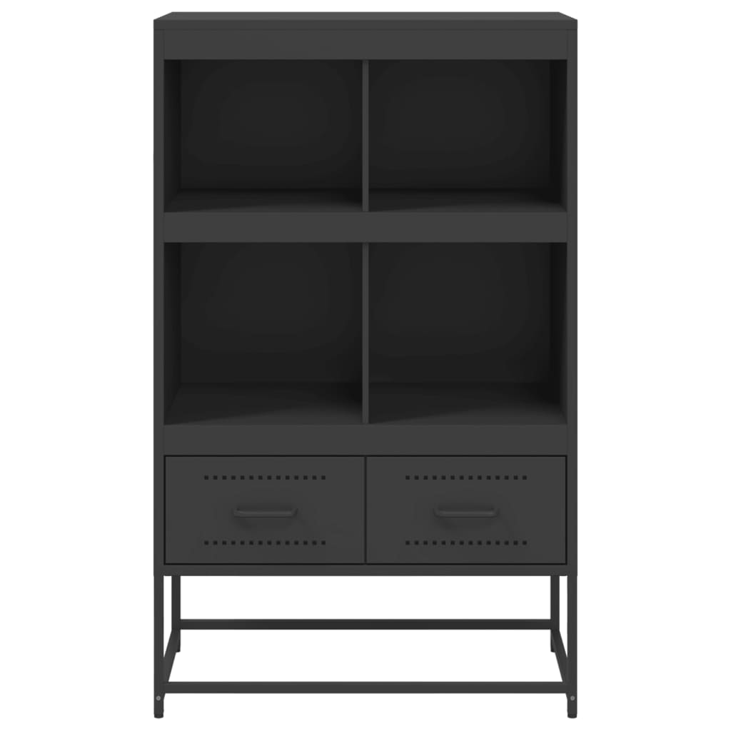 Highboard Black 68.5x39x111.5 cm Steel