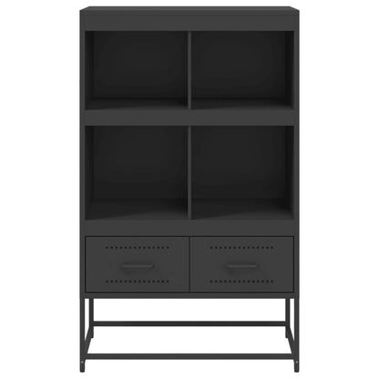 Highboard Black 68.5x39x111.5 cm Steel