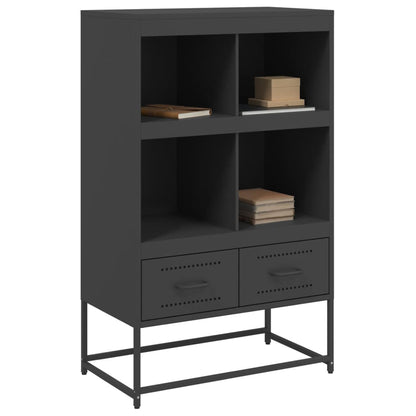 Highboard Black 68.5x39x111.5 cm Steel