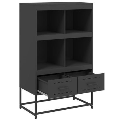 Highboard Black 68.5x39x111.5 cm Steel