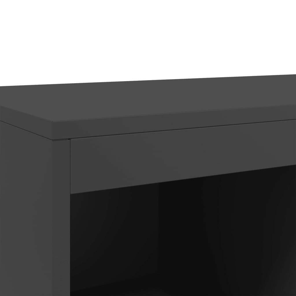 Highboard Black 68.5x39x111.5 cm Steel