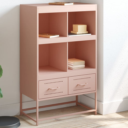 Highboard Pink 68.5x39x111.5 cm Steel