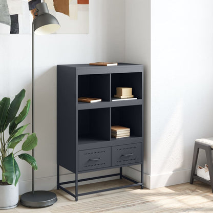 Highboard Anthracite 68.5x39x111.5 cm Steel