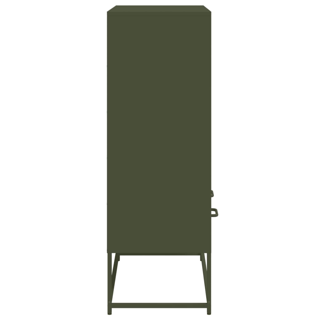 Highboard Olive Green 68.5x39 x111.5 cm Steel