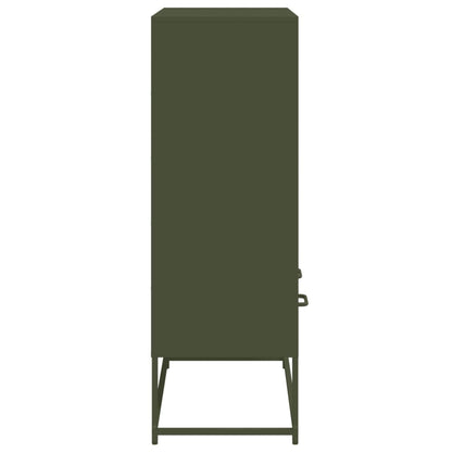 Highboard Olive Green 68.5x39 x111.5 cm Steel