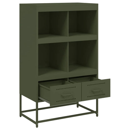 Highboard Olive Green 68.5x39 x111.5 cm Steel