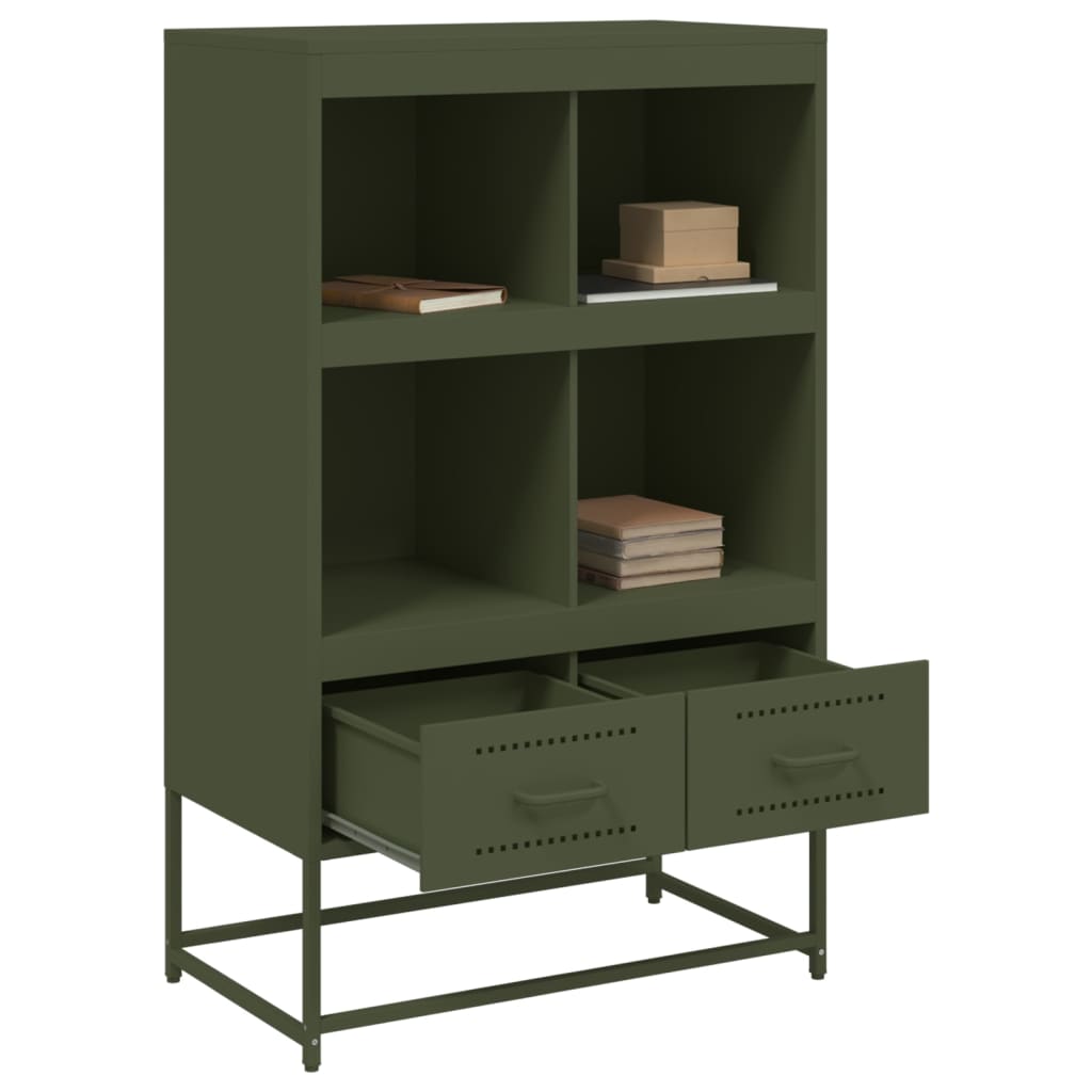 Highboard Olive Green 68.5x39 x111.5 cm Steel