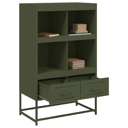 Highboard Olive Green 68.5x39 x111.5 cm Steel