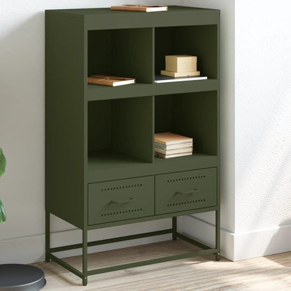 Highboard Olive Green 68.5x39 x111.5 cm Steel