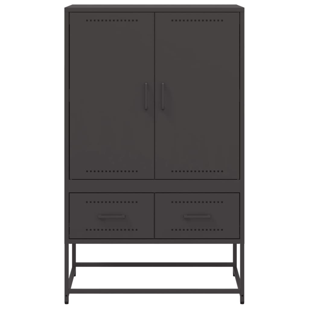 Highboard Black 68x39x111.5 cm Steel