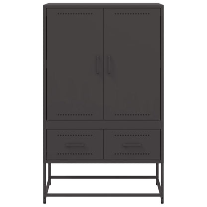 Highboard Black 68x39x111.5 cm Steel