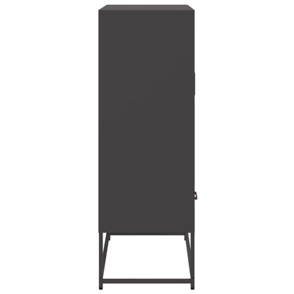 Highboard Black 68x39x111.5 cm Steel