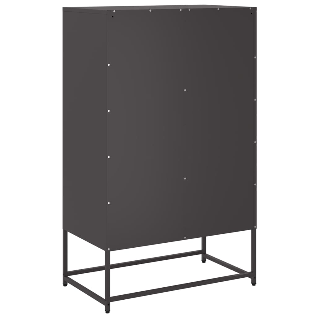 Highboard Black 68x39x111.5 cm Steel