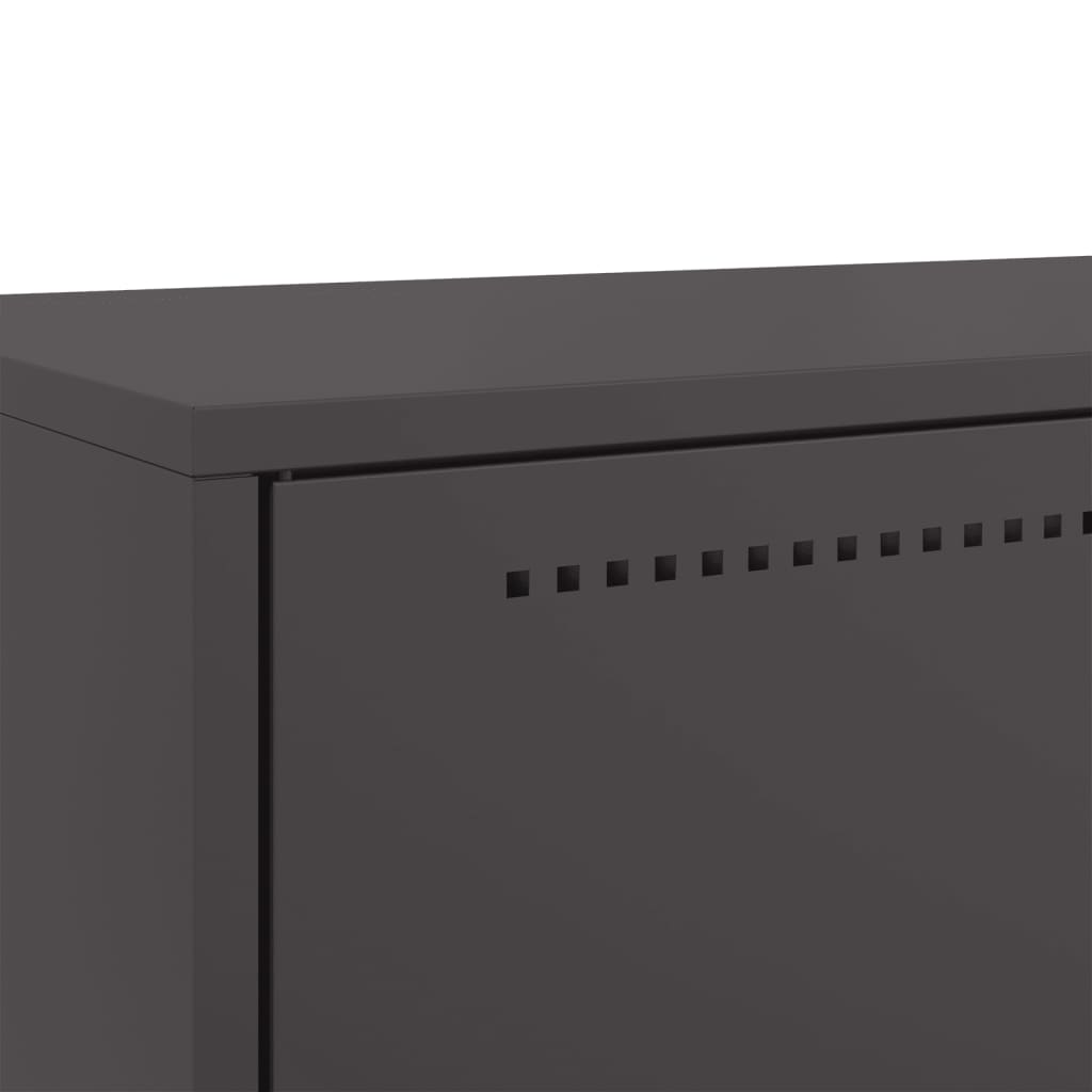 Highboard Black 68x39x111.5 cm Steel