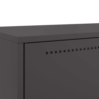 Highboard Black 68x39x111.5 cm Steel