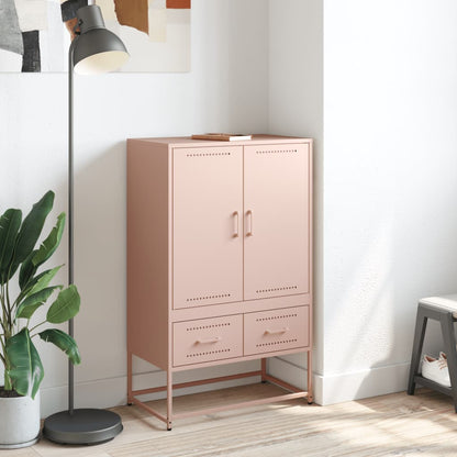 Highboard Pink 68x39x111.5 cm Steel