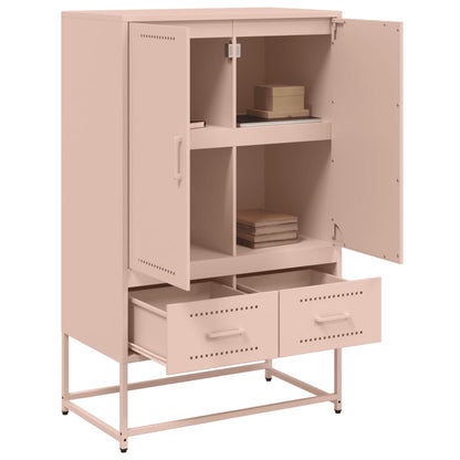 Highboard Pink 68x39x111.5 cm Steel