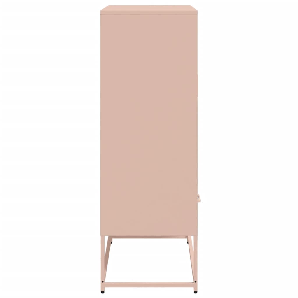 Highboard Pink 68x39x111.5 cm Steel