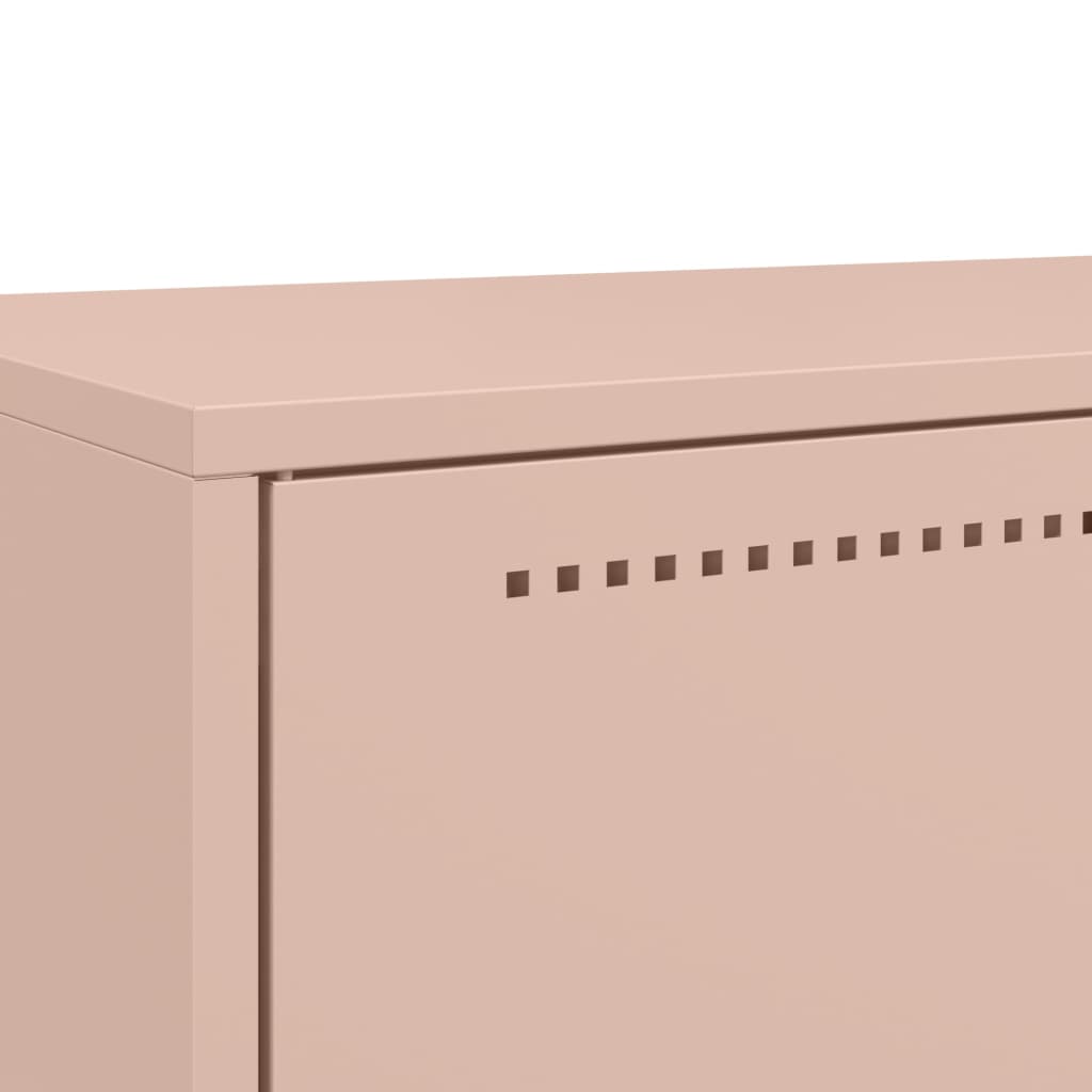 Highboard Pink 68x39x111.5 cm Steel