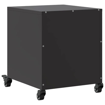 Bedside Cabinet Black 36x39x43.5 cm Steel