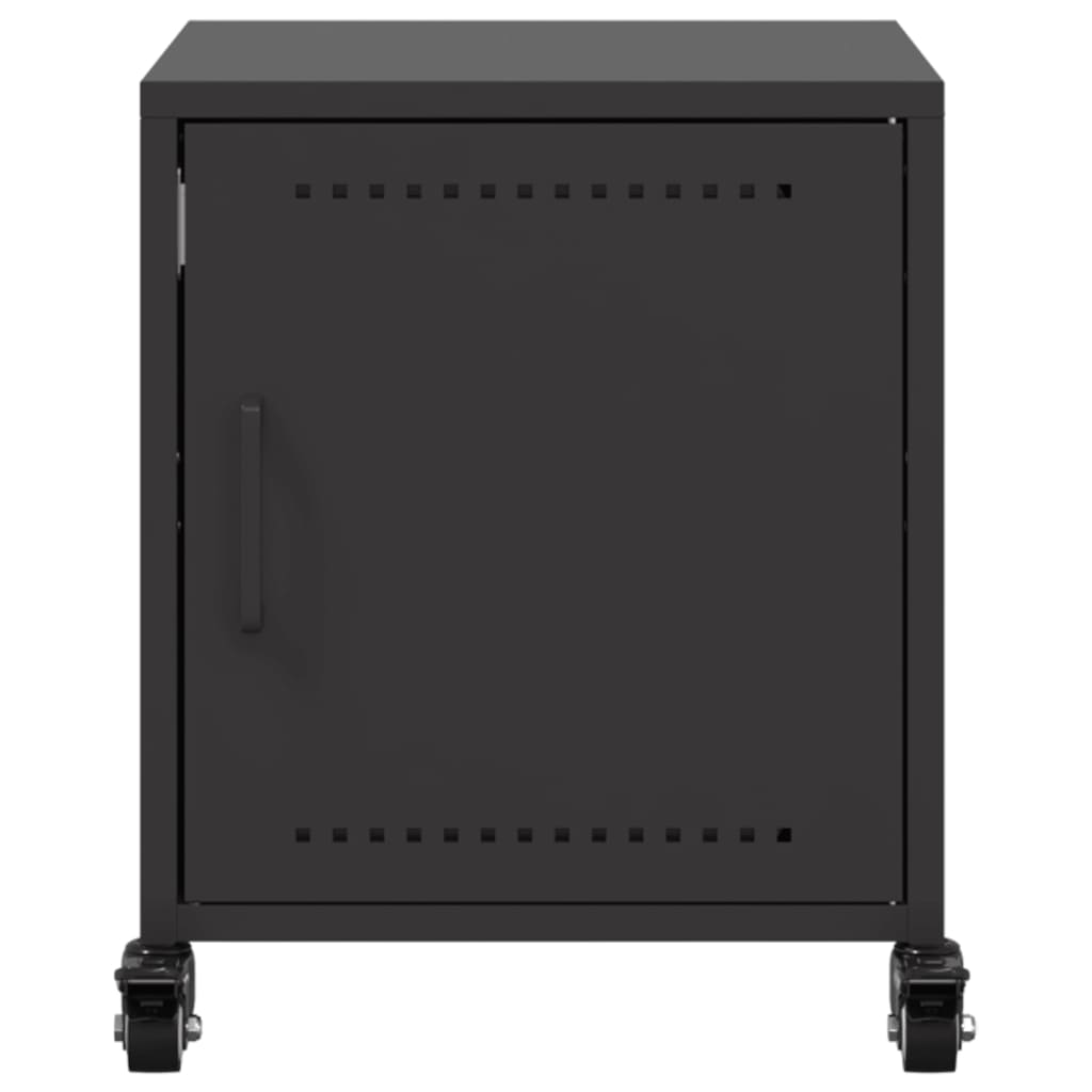 Bedside Cabinets 2 pcs Black 36x39x43.5 cm Steel