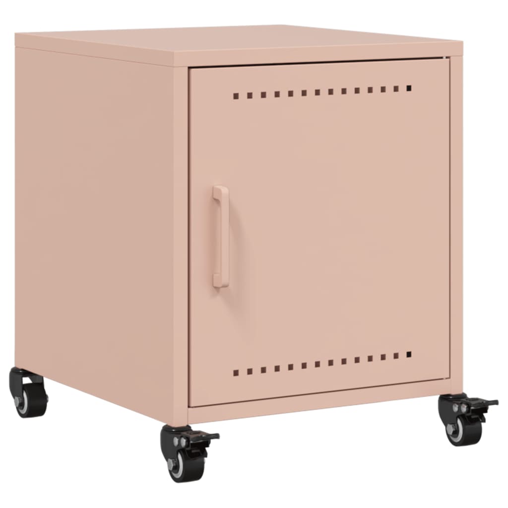 Bedside Cabinet Pink 36x38.5x43.5 cm Steel