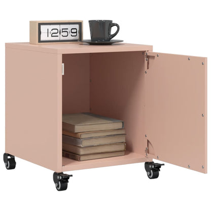 Bedside Cabinet Pink 36x38.5x43.5 cm Steel