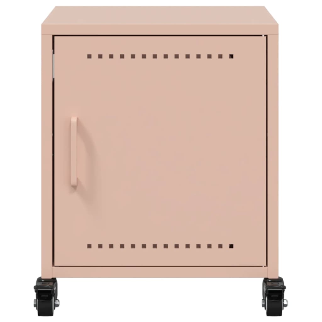 Bedside Cabinet Pink 36x38.5x43.5 cm Steel