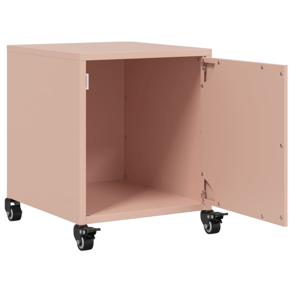 Bedside Cabinet Pink 36x38.5x43.5 cm Steel