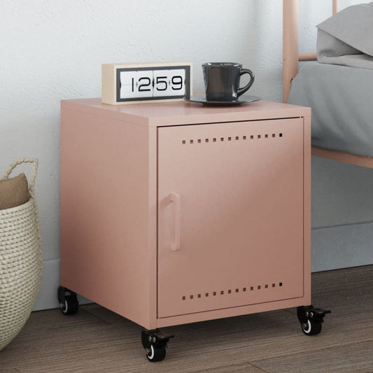 Bedside Cabinet Pink 36x38.5x43.5 cm Steel